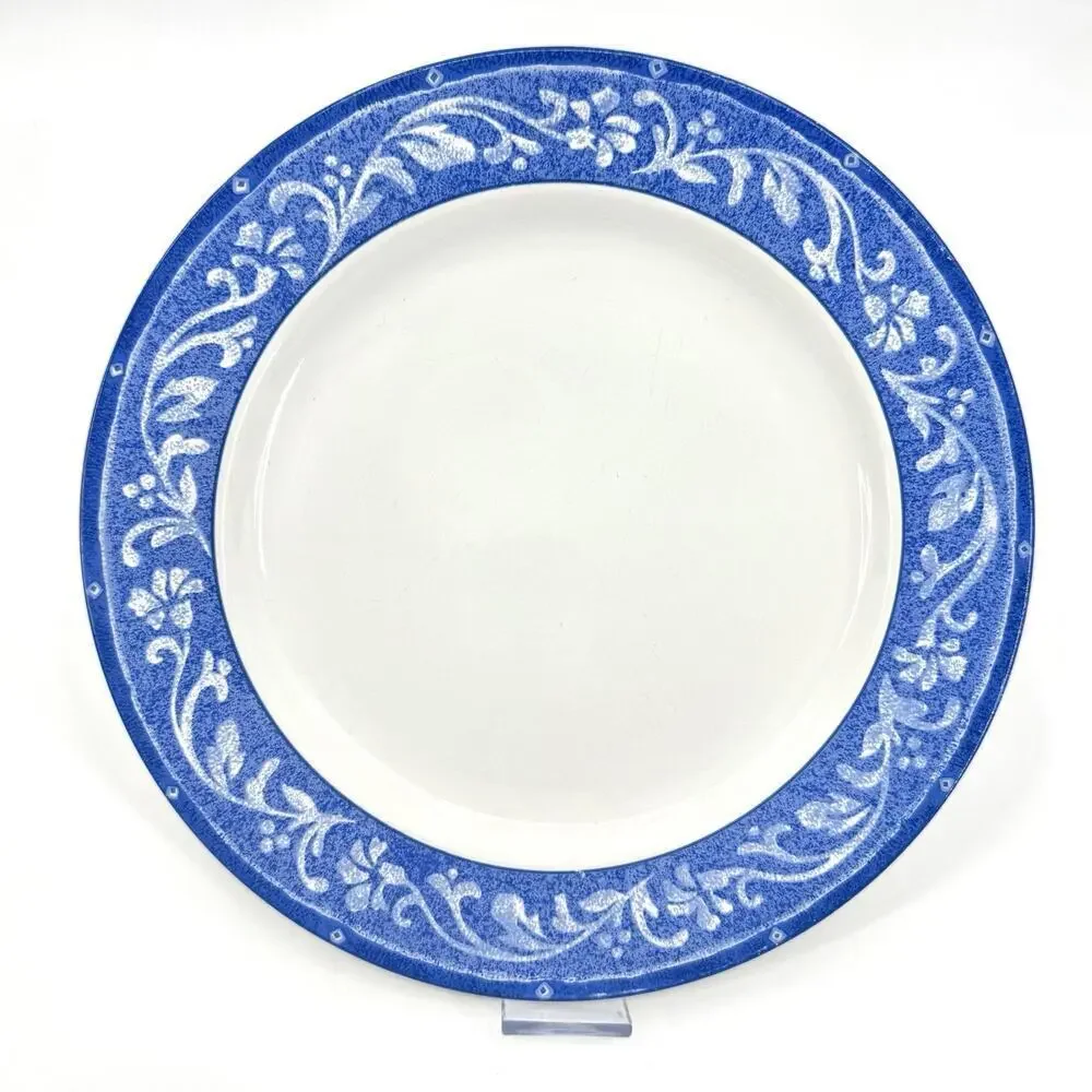 Vintage 1994 Sakura Blue Vines Large Serving Plate Platter 12 Inch Discontinued